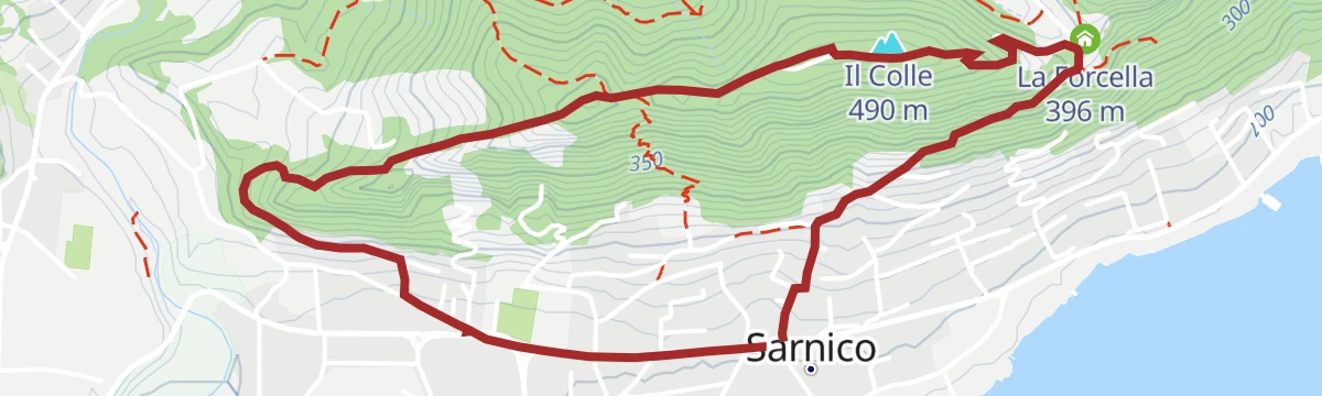 Route map: Sentiero Forcella Molere
